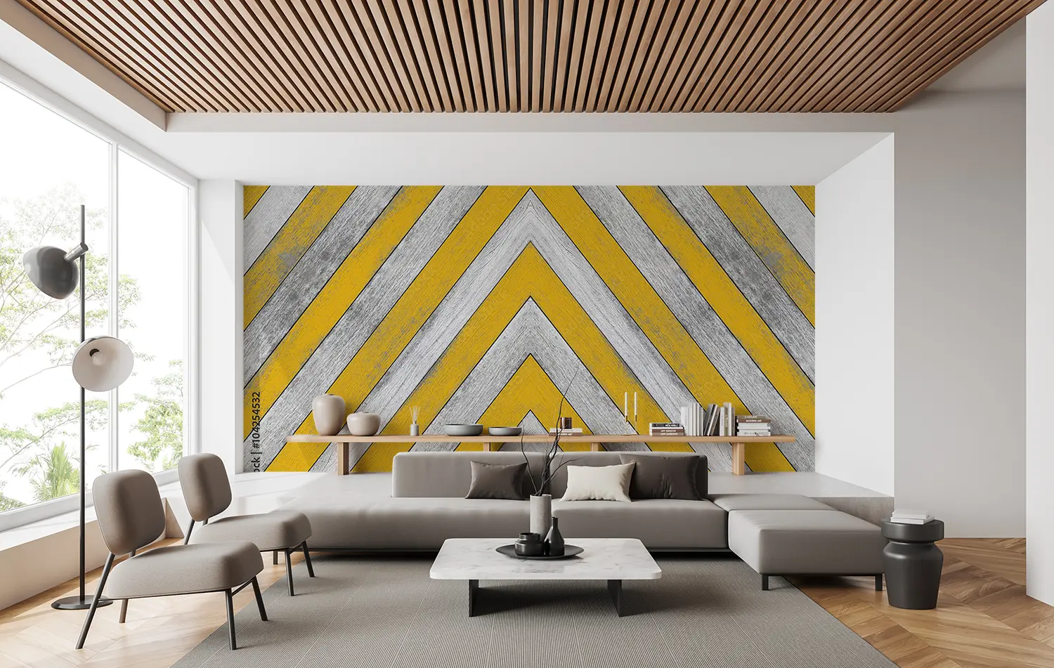Chic Chevron Pattern Wall Decor - Roomeo