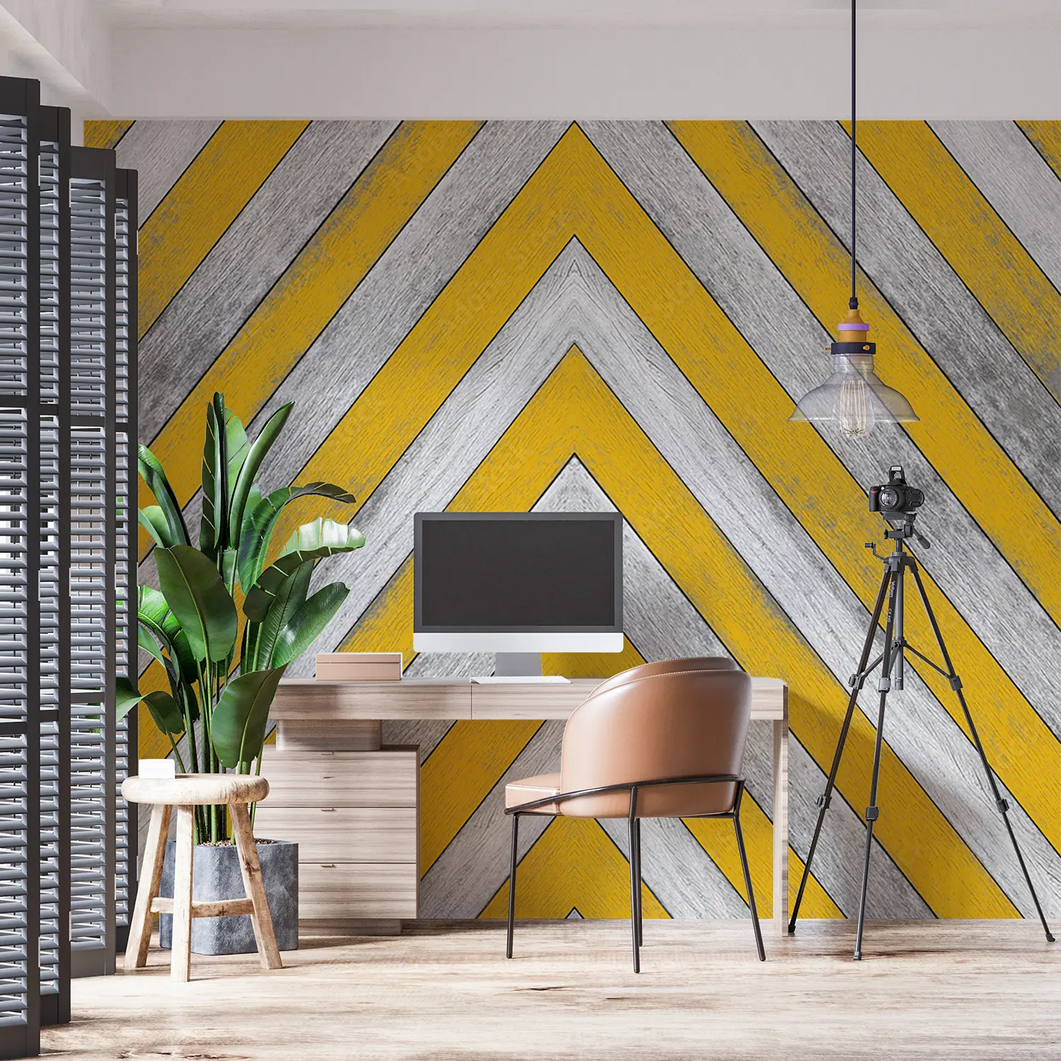 Chic Chevron Pattern Wall Decor - Roomeo
