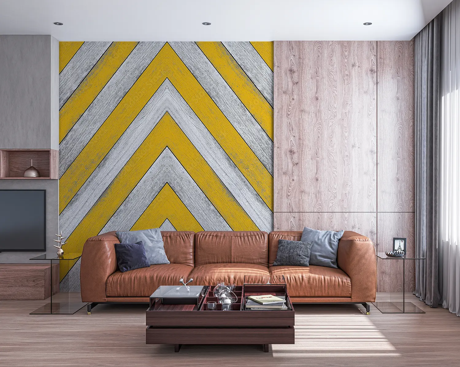 Chic Chevron Pattern Wall Decor - Roomeo